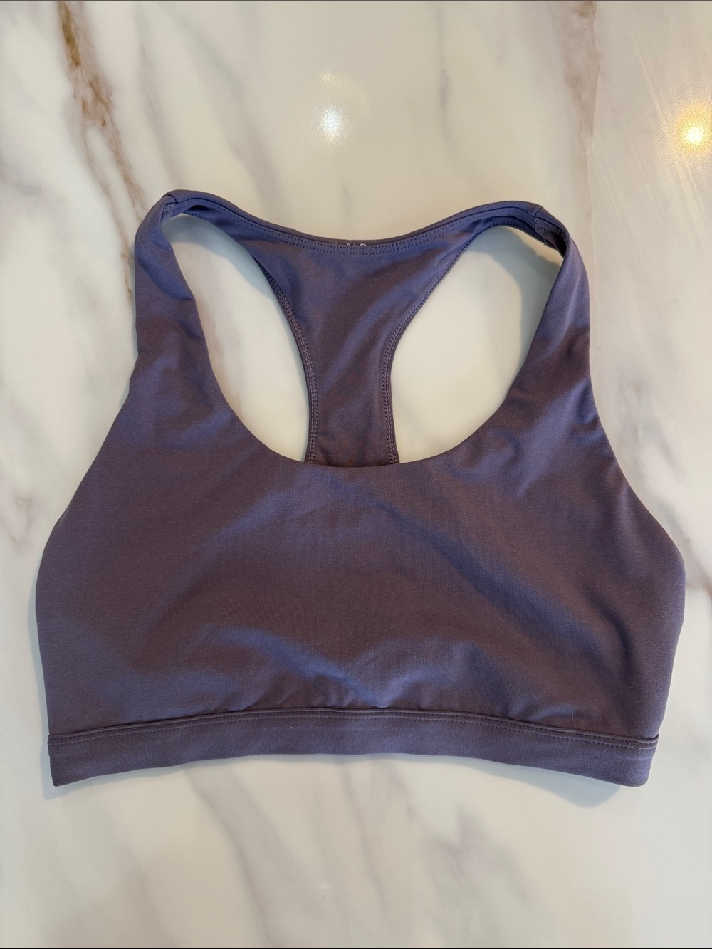 Fabletics Medium Impact Racerback Sports Bra Medium Lavender Purple Grey